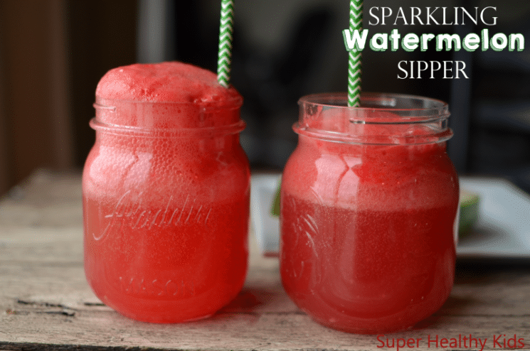 Sparkling Watermelon Sippers. Kids love this Sparkling Watermelon drink!