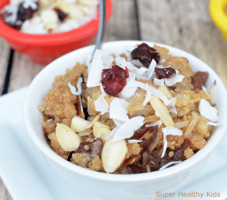 Coconut Cranberry Crockpot Quinoa Recipe. Step By Step to the tastiest, fluffiest, sweetest, breakfast- ready for you when you wake up!