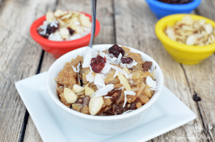 Coconut Cranberry Crockpot Quinoa Recipe. Step By Step to the tastiest, fluffiest, sweetest, breakfast- ready for you when you wake up!