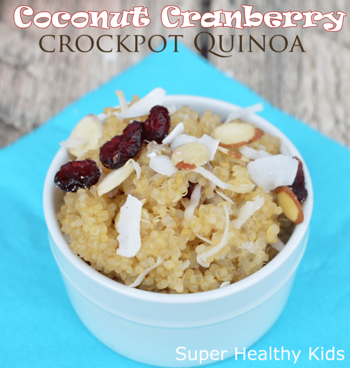 Coconut Cranberry Crockpot Quinoa Recipe. Step By Step to the tastiest, fluffiest, sweetest, breakfast- ready for you when you wake up!