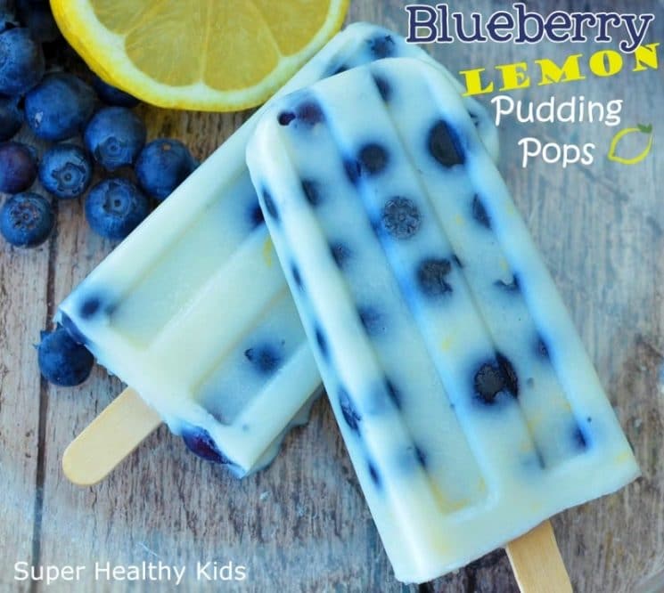 Blueberry Lemon Pudding Pops | 30 Healthy Homemade Popsicles | Homemade Recipes