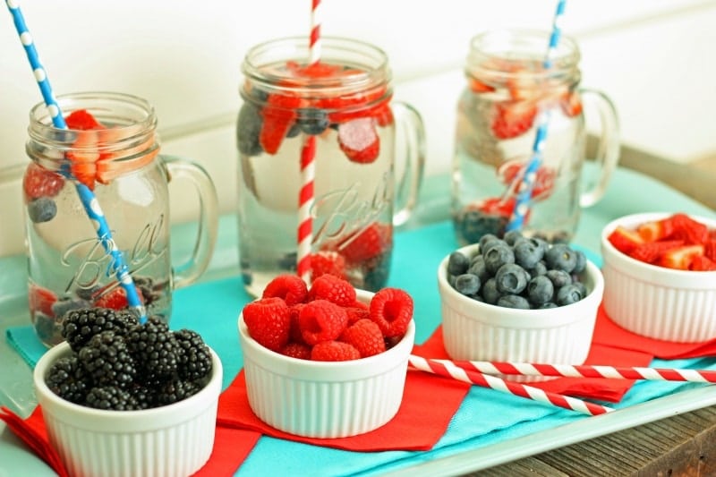 4th of July Berry Blast 4th of July Berry Blast. This festive water is a great way to keep kids hydrated!