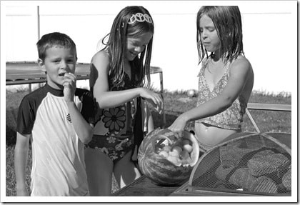 Kids just love this easy to make watermelon whale.