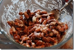 We just love almonds that are covered with chocolate!