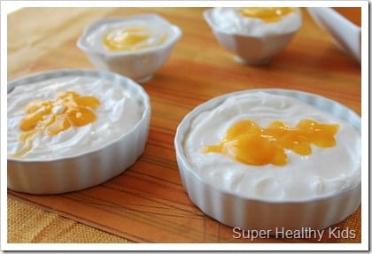 Homemade Perfect Peach Yogurt for Kids! Flavored yogurt- Homemade style!
