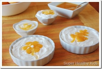 Homemade Perfect Peach Yogurt for Kids! Flavored yogurt- Homemade style!