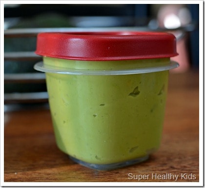 Baby Food Recipe: Apple-Avocado. Baby food! So creamy and perfect as a first foods!