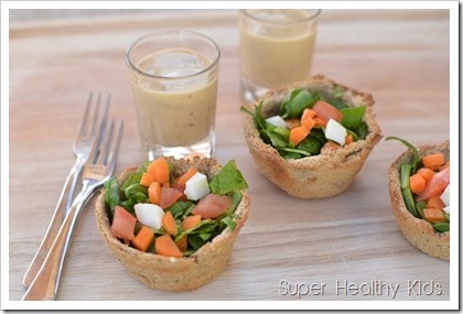 bread bowl salad with dressing