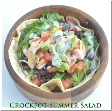 Fresh and Tasty Mexican Crockpot Summer Salad Recipe. Turn a quick salad into your kids favorite dinner!