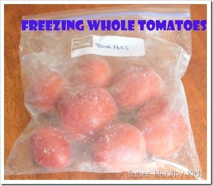 Freezing whole tomatoes1