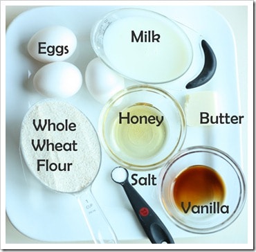 Whole wheat crepes made with these simple ingredients.