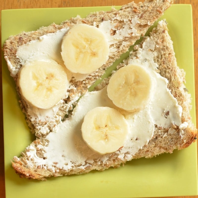 Banana Cream Cheese Toast Super Healthy Kids