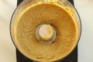 pumpkin spice dip blended in a food processor